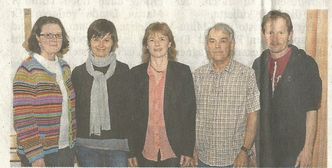 Irmgard Appel/Beisitzerin, Brigitte Wenzel/2. Vorsitzende, Gabriele Kronseder/Kassier, Wolfgang Fritz, 1. Vorsitzender, Robert Strobl/Beisitzer